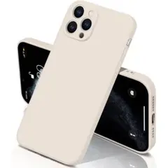 iphone11 ProMAXケース シリコン 耐衝撃 (アンティークホワイト)