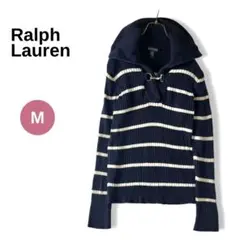 Ralph Lauren ラルフローレン ボーダー ニット セーター 紺 白 M