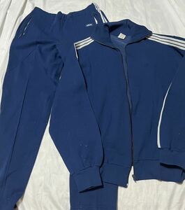 ヴィンテージ西ドイツ製　adidasジャージ 上下セット トラックトップ デサント製　アディダス　セットアップ ジャケット パンツ ３本ライン