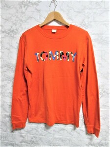 ☆TOMMY トミー ロゴ プリント 長袖Tシャツ ロンT/メンズ/S