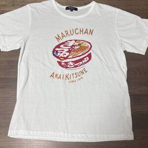 ☆(Doublefocus) マルチャン 東洋水産 赤いきつね Tシャツ Toyo Suisan Maruchan Kitsune Udon Instant Noodles Cup shirt