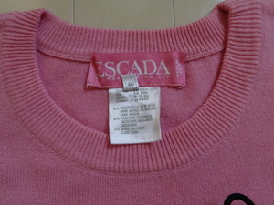 新品☆ESCADA☆エスカーダ　ピンク系　シンプル半袖セーター　40