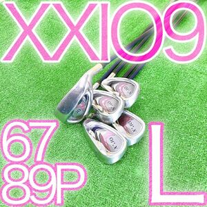 ク72★ゼクシオナイン MP900L 5本レディースアイアンセット XXIO9 L PINK 9代目 DUNLOP ダンロップ 女性用 NINE 日本製 JAPAN ピンク 王道