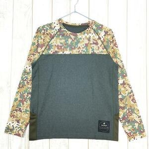 UNISEX S マウンテンマーシャルアーツ × narifuri ナリフリ ドット迷彩 メッシュ ロングスリーブ Ｔシャツ ダブルネーム コラボ