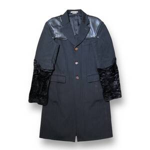 16aw COMME des GARCONS HOMME PLUS 甲冑袖切り替えコート サイズ：s ブラック コムデギャルソン オムプリュス 店舗受取可