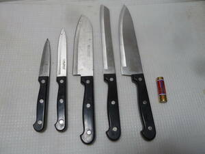 SIW968 包丁 5本セット YUTAKA ISHINABE 石鍋裕 調理器具 ペティナイフ 三徳包丁 牛刀 パン切り ステンレス製