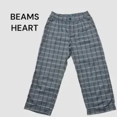 BEAMS HEART グレー　チェックパンツ　トラッド系　ビームスハート