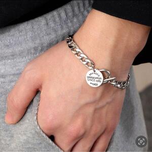 シルバーブレスレット　メンズ　チェーンブレスレット　メンズファッション　silver bracelet オシャレ