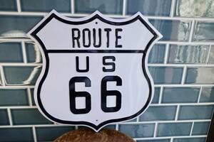 新品　ROUTE66 ルート６６　メタルサイン　エンボス　世田谷ベース　アメリカン　ガレージ　USA アリゾナ　カントリー