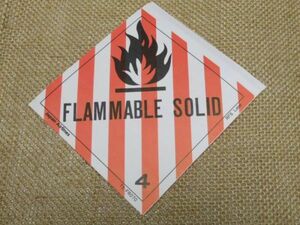 JAL FLAMMABLE SOLID シール ステッカー