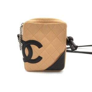 シャネル カンボンラインポシェット ブランドオフ CHANEL レザー ショルダーバッグ レザー 中古 レディース