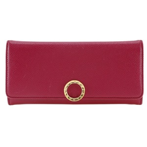 BVLGARI ブルガリ ブルガリブルガリ クリップ 長財布 カーフ ピンク レディース【I191824090】中古