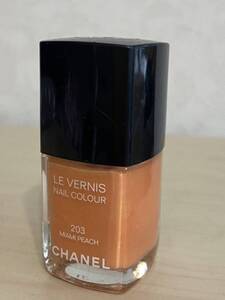 CHANEL シャネル ヴェルニ ネイルカラー 203 MIAMI PEACH マニキュア　残量たっぷり　定形外発送220円 ラメ　④