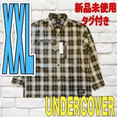 GU×UNDERCOVER ジップポケットシャツ ダークブラウン XXLサイズ