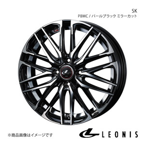 LEONIS/SK シャトル GK8/GK9/GP7/GP8 アルミホイール1本【16×6.0J 4-100 INSET50 PBMC(パールブラック ミラーカット)】0039051