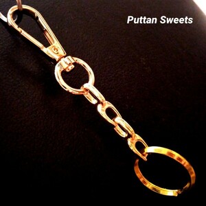 【Puttan Sweets】ティアドロップリンクキーチェーン508ゴールド