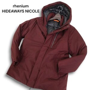 rhenium HIDEAWAYS NICOLE ハイダウェイ ニコル ボリュームシルエット★ フーディー 中綿 ブルゾン ジャケット Sz.46 メンズ　C4T10657_B#N