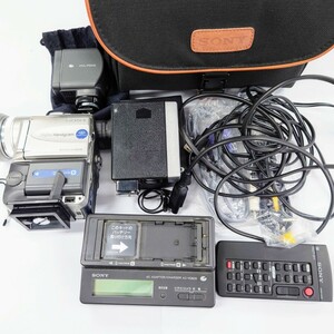 I1176 デジカメ SONY Handycam DCR-PC100 VIDEO FLASH LIGHT HVL-FDH3 kako ストロボ ソニー デジタルビデオカメラ 中古 ジャンク品 訳あり