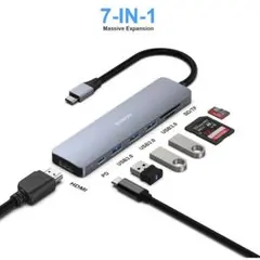 BENFEI USB C ハブ 7in1 HDMI 4K  カードリーダー