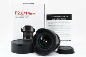 [美品] サムヤン◆ SAMYANG 14mm F2.8 ED AS IF UMC キヤノン EFマウント #AM2166221