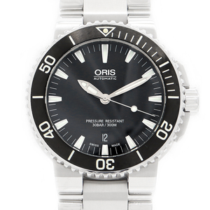 ORIS オリス アクイス デイト 01 733 7653 4154-07 8 26 01PEB 300m防水 黒 ブラック SS メンズ 自動巻き