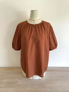 アーペーセー/A.P.C./トップス/カットソー/ブラウス/シャツ/5分袖/36/S M/コットン/ブラウン/良品美品