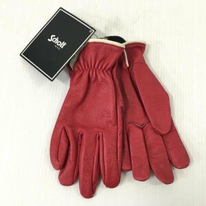 TEI 【中古品】 SCHOTT レザー手袋 ショット グローブ　レッド 〈208-240208-MA-2-TEI〉