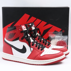 28cm NIKE Air Jordan 1 Retro High Chicago 2015 555088-101 ナイキ エアジョーダンワン レトロ ハイ シカゴ スニーカー