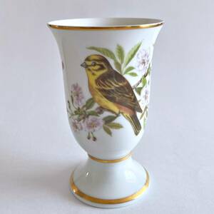 #l20 PORCELAINE FRNAKLIN DE PARIS 鳥 アオジ 花 マグ カップ 