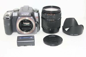 【完動品】ソニー SONY デジタル一眼レフ α100高倍率ズームレンズキット DSLR-A100 シルバー #0093-593