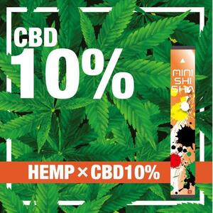 【お得9%OFF価格】MINISHISHA ミニシーシャ (HEMP x CBD10%) ベイプ 使い捨て電子タバコ