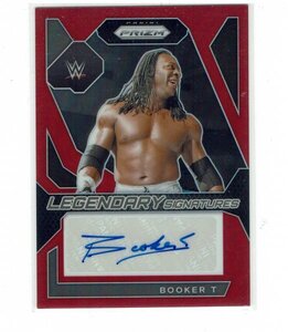 【Booker T/ブッカー・T】2024 Panini WWE Prizm 99枚限定 直筆サインカード Red #22/99