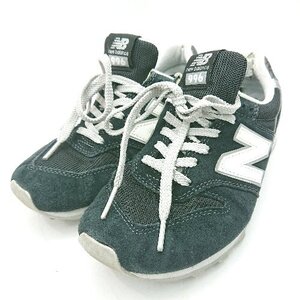 ◇ NEW BALANCE ニューバランス ワンポイントロゴ シンプル 普段履き スニーカー サイズ23.5 ブラック系 レディース E