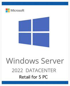 Windows Server 2022 Datacenter 64Bit 16Core 5PC用リテール版プロダクトキー