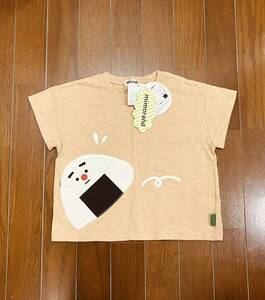 新品タグ付き☆ミモランド☆おにぎり☆半袖Tシャツ☆100cm☆ポケッタブル収納☆mimorand☆おむすび☆しまむら☆①