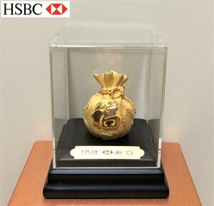HSBC 香港上海銀行 記念品 福 巾着袋 置物 金運 開運