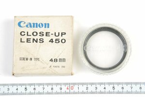 ※ 美品 純正品 48mm Canon キヤノン レンズフィルター クローズアップフィルター CLOSE-UP LENS450 箱 ケース付 0655