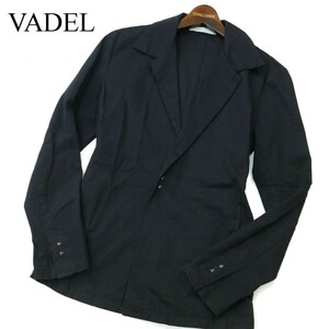 VADEL バデル 通年 フックボタン★ スリム アンコン ジャケット Sz.M　メンズ 黒　A2T11205_A#O