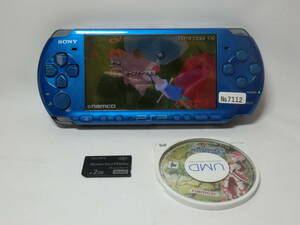 【№7112-ｇ6011】中古品：SONY PSP-3000 本体・ソフト　メモリーステック付き 作動確認 比較でき綺麗な商品です