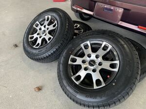 美品！タイヤ新品！TRD TF7A 15インチ 6穴 6H 15×6J +35 PCD139.7 195/80R15 LT 200系 ハイエース レジアスエース キャラバン RAYS BBS 