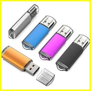 ★32GB_5個多色★ KEXIN USBメモリ フラッシュドライブ 32GB 5個セット USB 2.0 USBメモリースティック キャップ式 データ転送 Windows