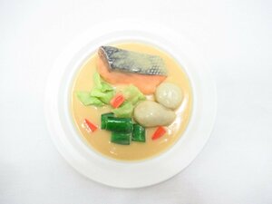 O-113【直接引取不可】食品サンプル ディスプレイ 鮭の味噌煮 サーモン スープ煮 おかず フレンチ 料理模型