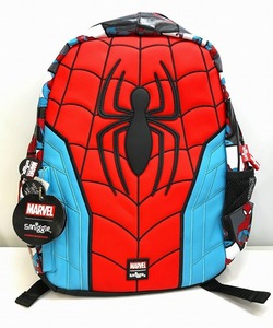 【未使用】 MARVELxｓmiggle スパイダーマンプリント キッズリュックサック バックパック ブラック レッド