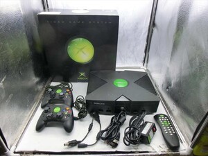 【IJ46-04】【100サイズ】Microsoft Xbox 本体/家庭用ゲーム機/マイクロソフト/通電可 ジャンク扱い/※傷 汚れ有