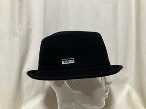 KANGOL Wool Mowbray カンゴール ウール モウブレイ つば付きハット/帽子 黒 L 中古品