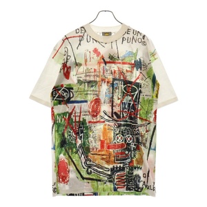 VINTAGE ヴィンテージ 90s Basquiat Art TEE バスキア アート両面プリント半袖 カットソー ホワイト