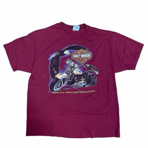 90s デッドストックHARLEY DAVIDSON Tシャツ ビンテージ ハーレー USA製 イーグル シングルステッチ ヘインズ XL ハーレーダビッドソン 