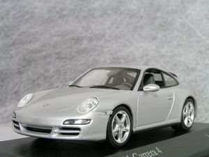 ● 1/43 ポルシェ 911 ( 997 ) 〓 Carrera 4 / 2005 シルバー 〓 Porsche MINICHAMPS