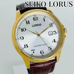 【新品箱なし】セイコーローラスSEIKOメンズ腕時計LORUSブラウン曜日日付