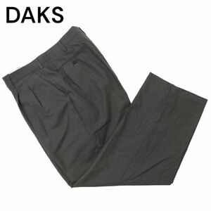 DAKS LONDON ダックス 春夏 アンクル丈 ウール★ スラックス パンツ Sz.88　メンズ グレー 日本製　C4B02878_7#P